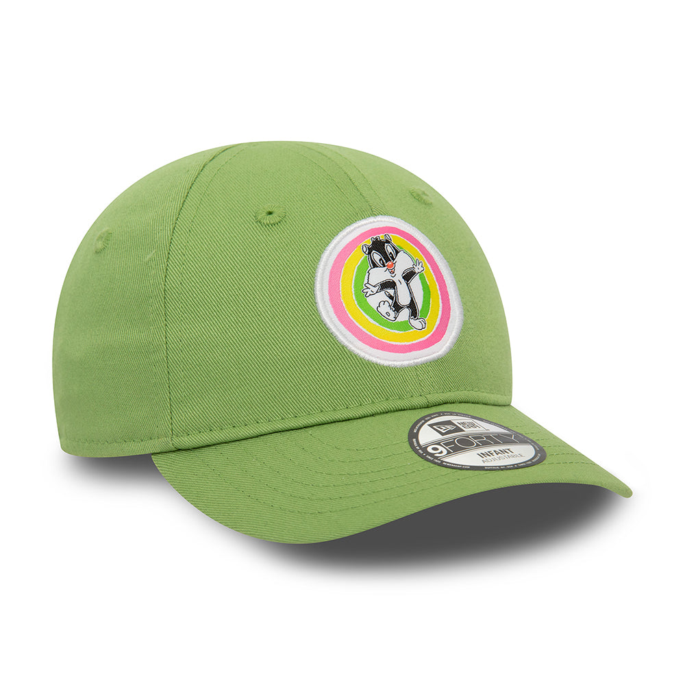 New Era Baby 9FORTY Sylvester Baseball Cap - Pastel Looney Tunes - Helles Grün