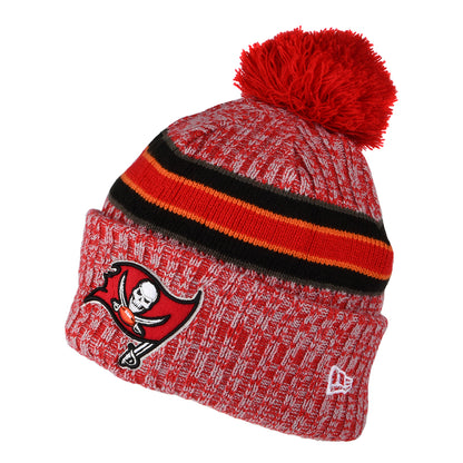 New Era Tampa Bay Buccaneers Bommelmütze NFL Sideline Sport Knit - Rot-Schwarz