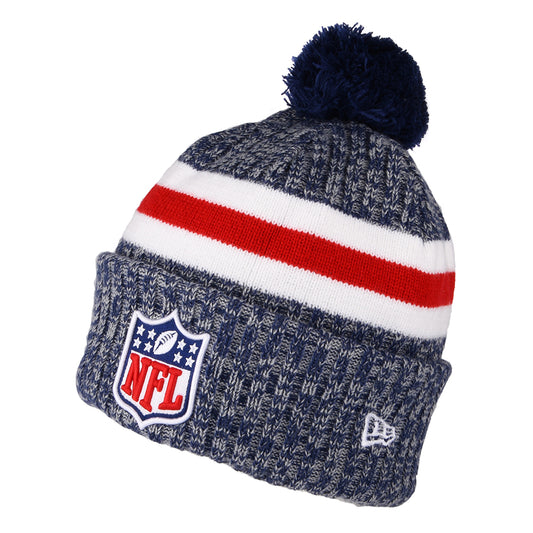 New Era Bommelmütze NFL Sideline Sport Knit - Blau-Rot-Weiß
