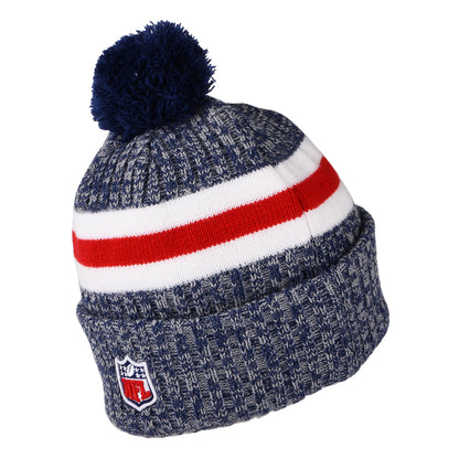 New Era Bommelmütze NFL Sideline Sport Knit - Blau-Rot-Weiß