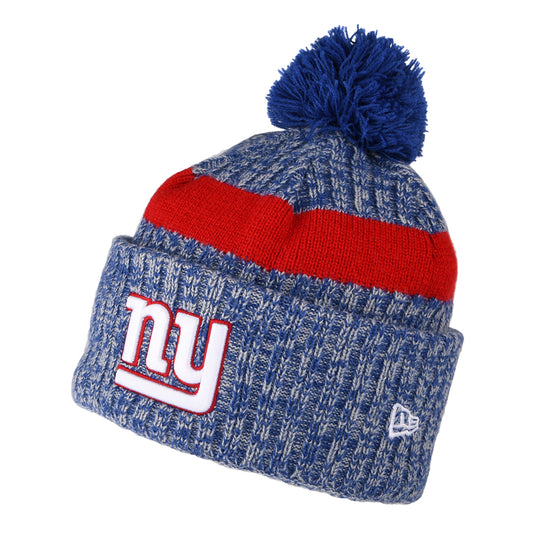 New Era New York Giants Bommelmütze NFL Sideline Sport Knit - Blau-Rot