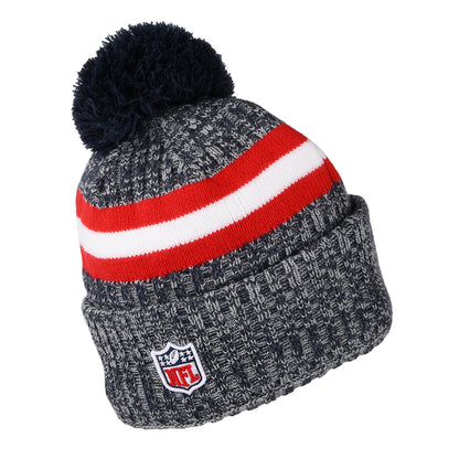 New Era New England Patriots Bommelmütze NFL Sideline Sport Knit - Blau-Rot