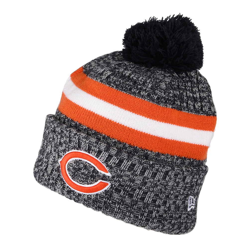 New Era Chicago Bears Bommelmütze NFL Sideline Sport Knit - Marineblau-Orange