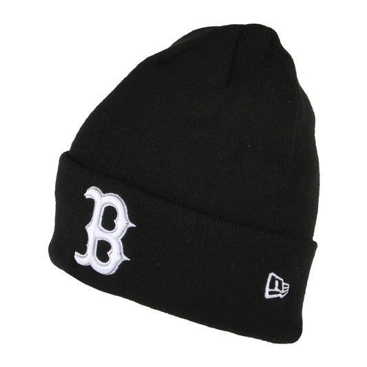 New Era Cuffed Boston Red Sox Beanie Mütze - MLB League Essential II - Schwarz-Weiß
