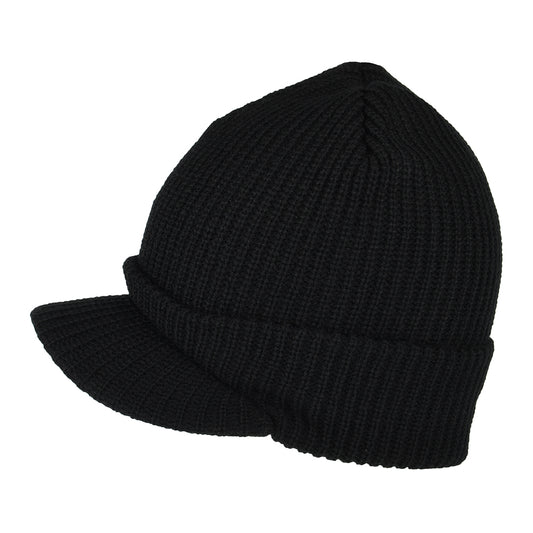 HUF One Star mit Schirm Beanie Mütze - Schwarz