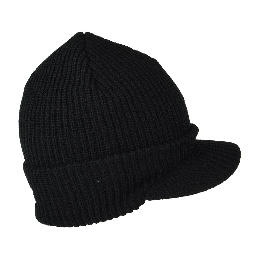HUF One Star mit Schirm Beanie Mütze - Schwarz