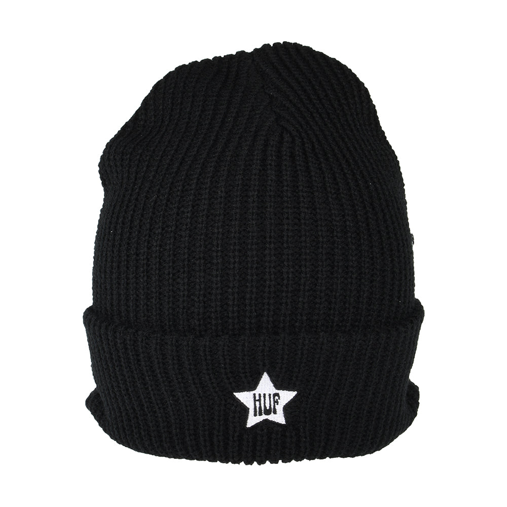 HUF One Star mit Schirm Beanie Mütze - Schwarz