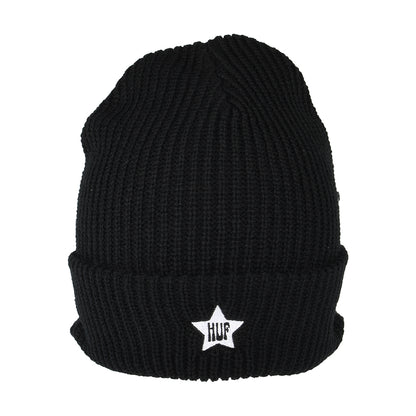 HUF One Star mit Schirm Beanie Mütze - Schwarz
