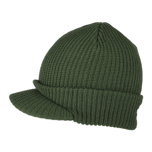 HUF One Star mit Schirm Beanie Mütze - Olivgrün