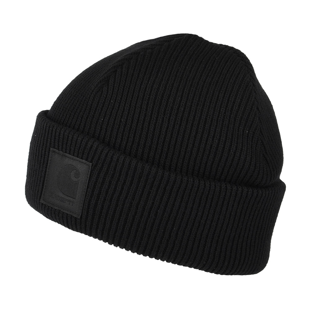 Carhartt WIP Milo Rib Knit Beanie Mütze aus Baumwolle - Schwarz