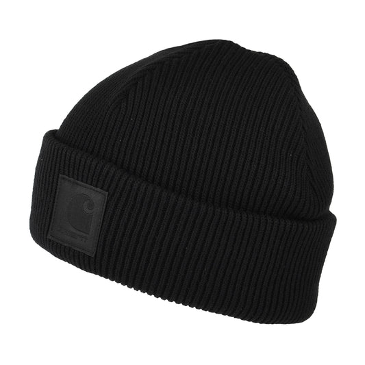 Carhartt WIP Milo Rib Knit Beanie Mütze aus Baumwolle - Schwarz