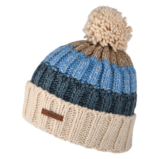 Barts Wilhelm Bommelmütze - Weizen-Blau