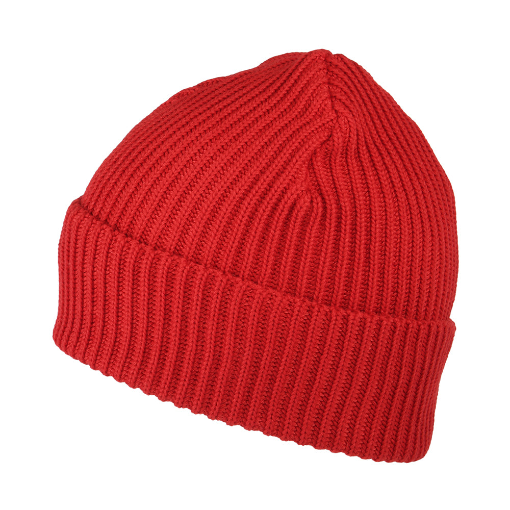 Patagonia Fishermans gerollt Beanie Mütze - Feuerwehrrot