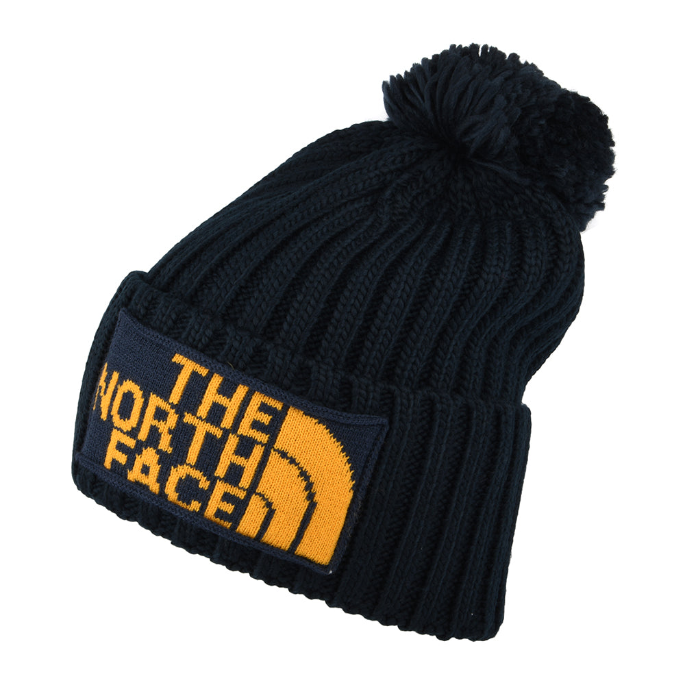 The North Face Heritage Ski Tuke Recycled Bommelmütze - Marineblau-Gelb