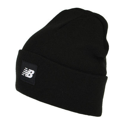 New Balance Flying NB Gestrickt mit Umschlag Beanie Mütze - Schwarz