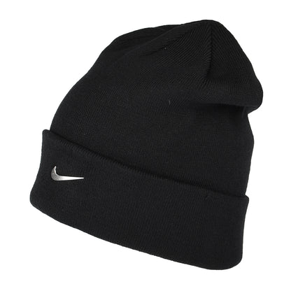Nike Golf Swoosh mit Umschlag Beanie Mütze - Schwarz-Silber