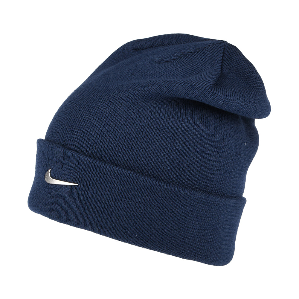 Nike Golf Swoosh mit Umschlag Beanie Mütze - Marineblau-Silber