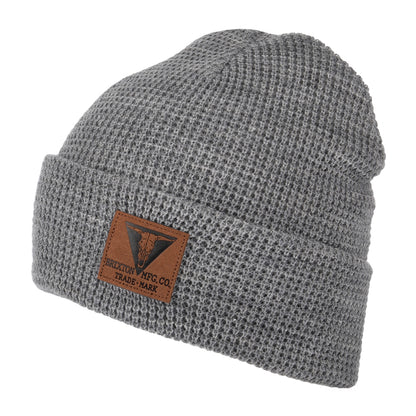 Brixton Galveston Beanie Mütze und Waffelstrickmuster - Meliertes Hellgrau
