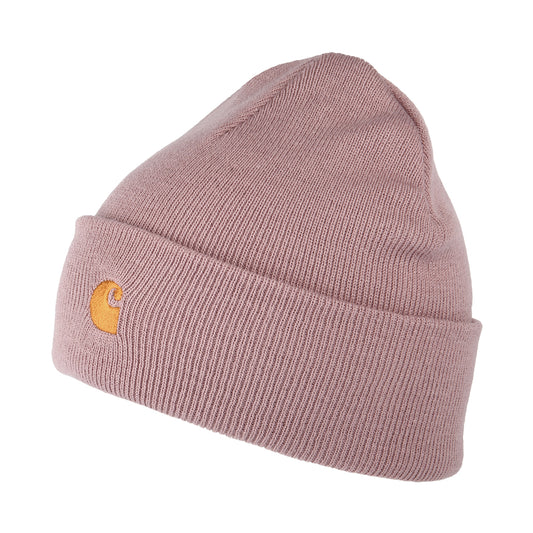 Carhartt WIP Chase Beanie Mütze mit Umschlag - Altrosa