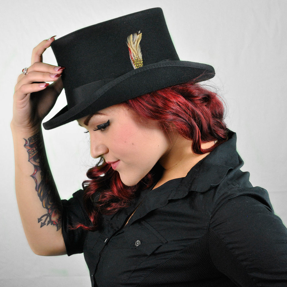 Jaxon & James Mid-Crown Zylinder Hut Schwarz Großhandel