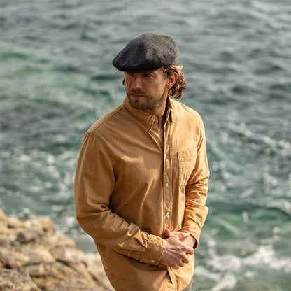 Jaxon & James Fischgrätenstich Schiebermütze Anthrazit Großhandel