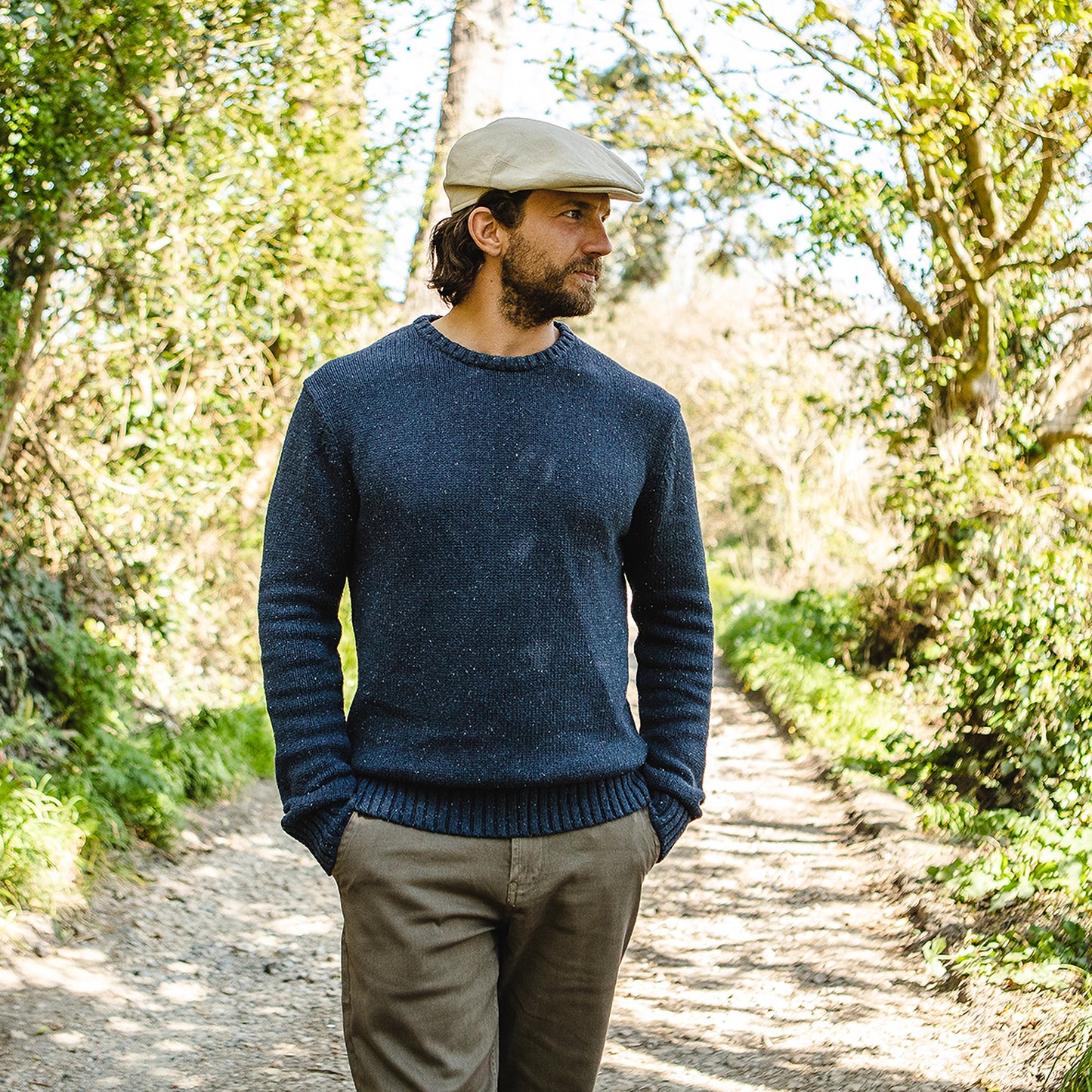 Jaxon & James Schiebermütze aus Leinen Natur Großhandel