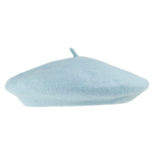 Modische Baskenmütze aus Wolle Hellblau Großhandel